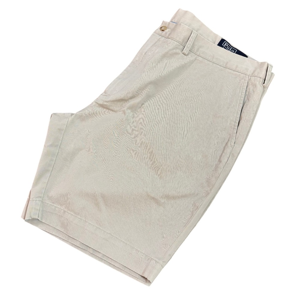 POLO RALPH LAUREN Chino Shorts Mens 42 Khaki Tan Classic Fit 9in Cotton NEW
